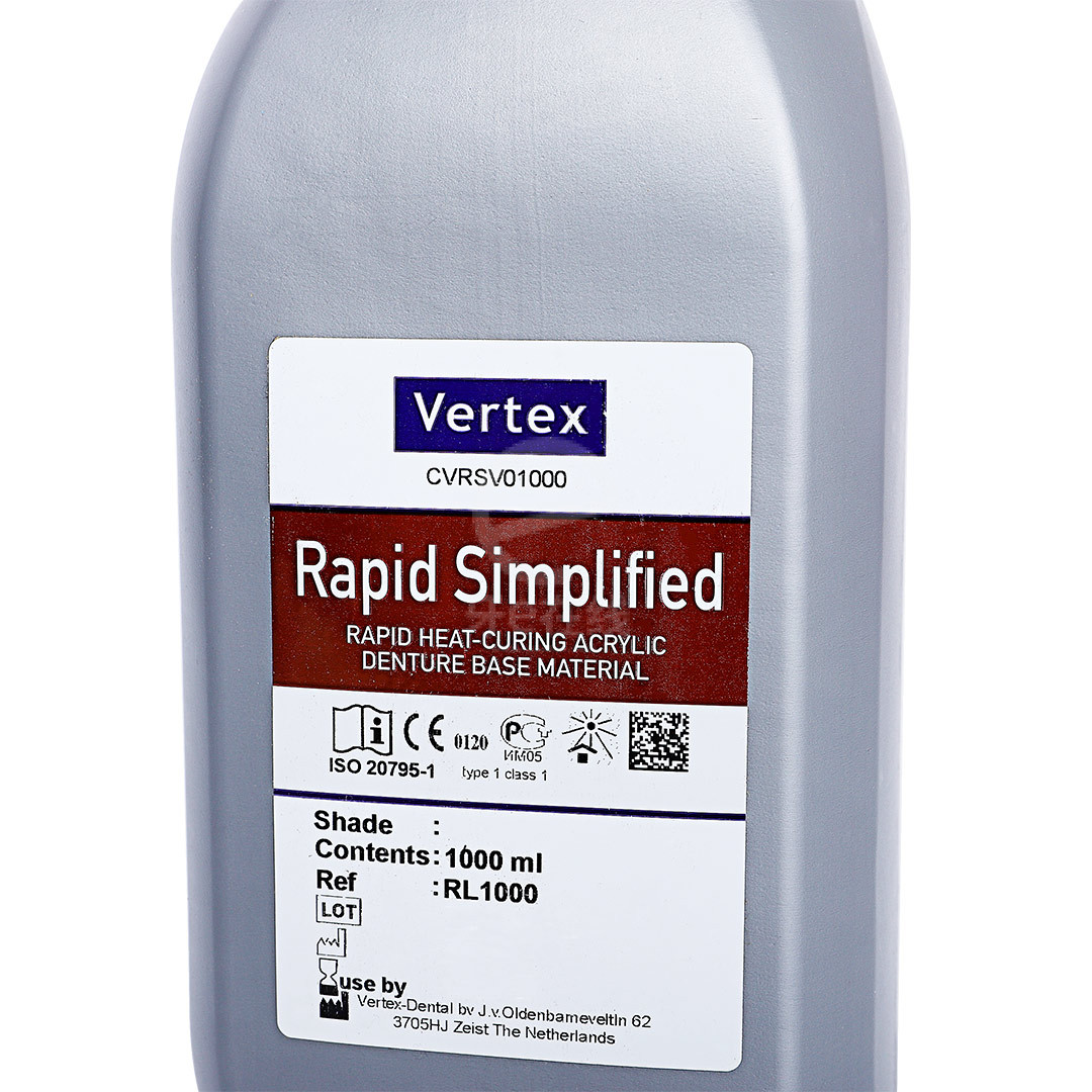 vertex义齿基托聚合物热凝牙托水1000ml
