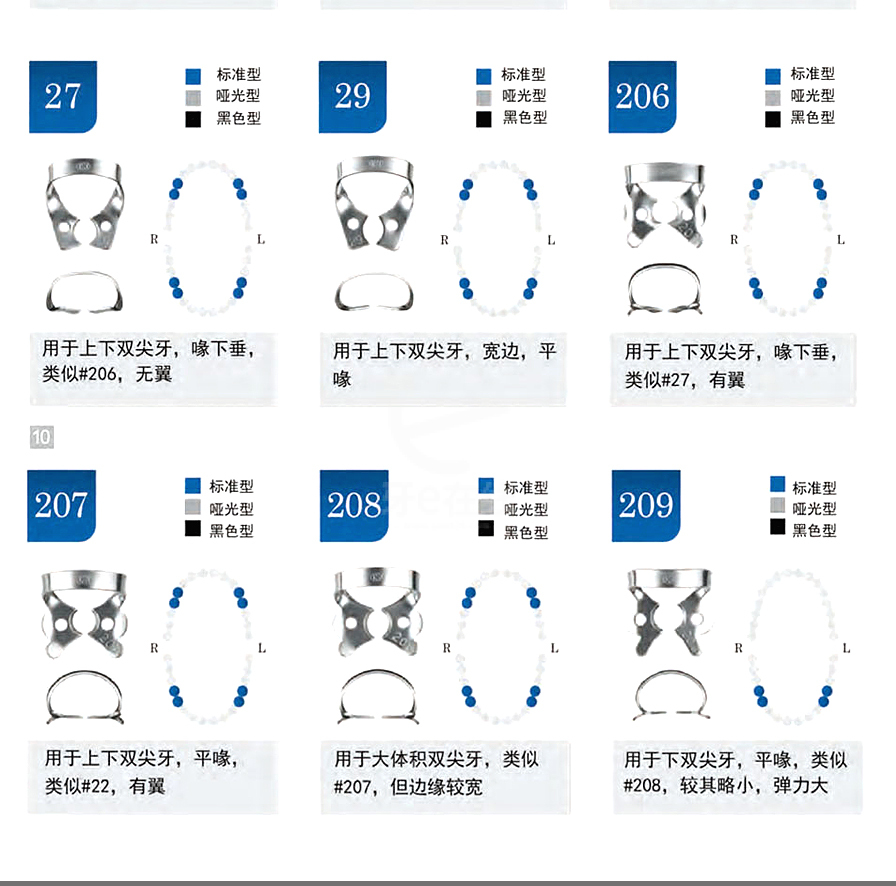 麦德卡/ksk 橡皮障夹子/双尖牙夹